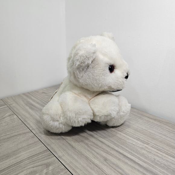 24k Polar Puff 1993 Gregory White bear Side Sitting Vintage Plush Stuffed Animal - Picture 4 of 8